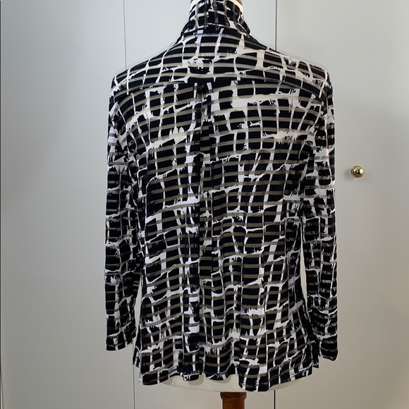 Libra L cardigan striped shear pattern black white - Picture 7 of 8